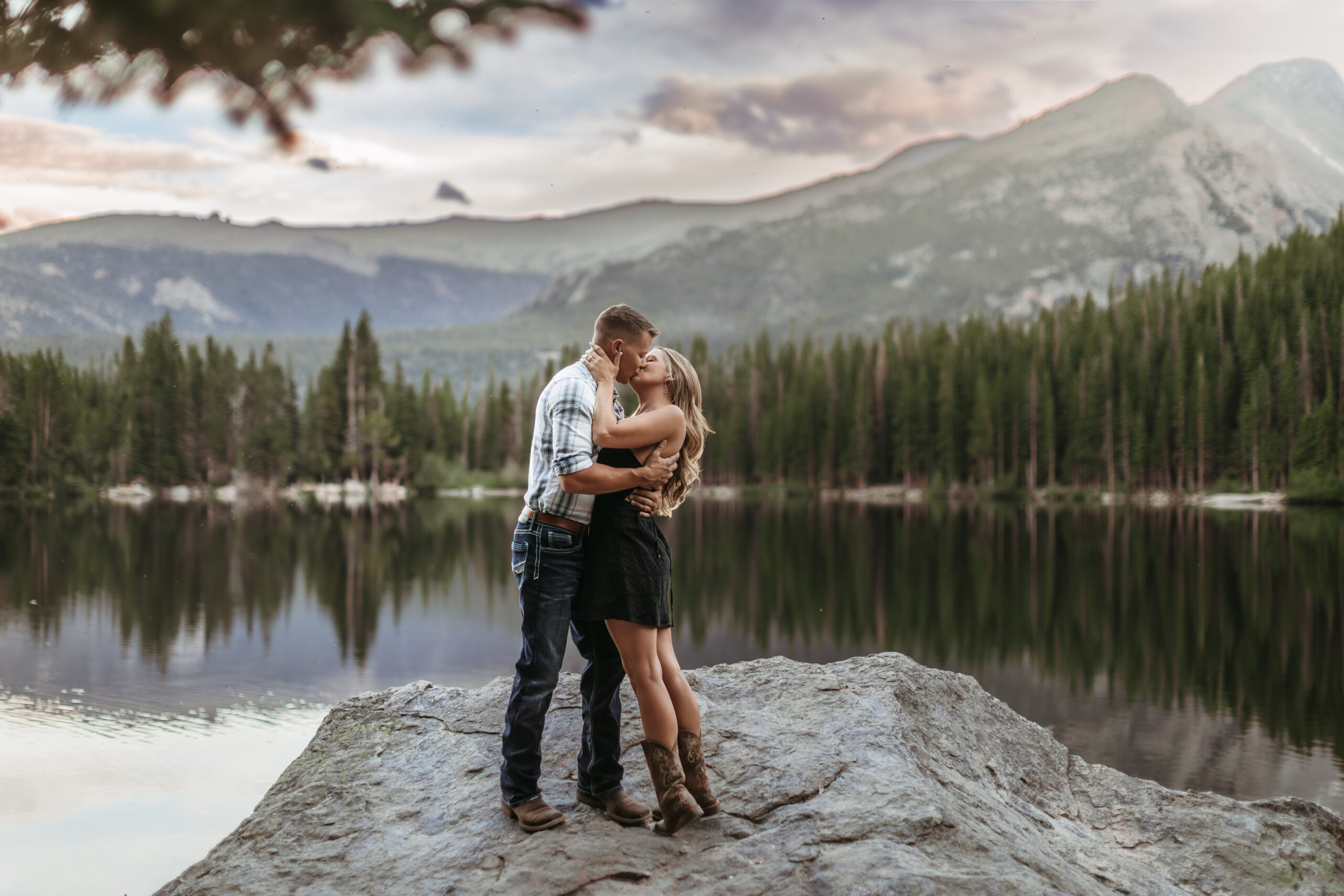 Golden hour magic at our Bear Lake engagement